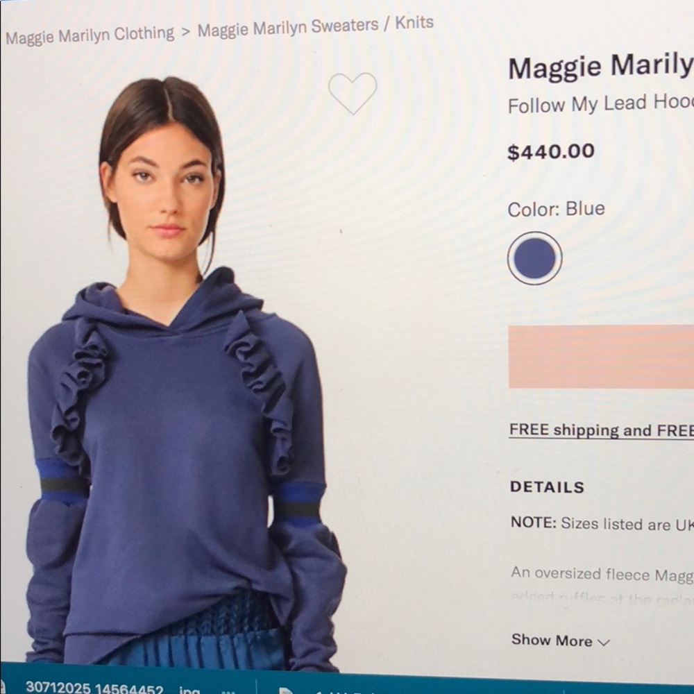 Maggie Marilyn frill hoodie
